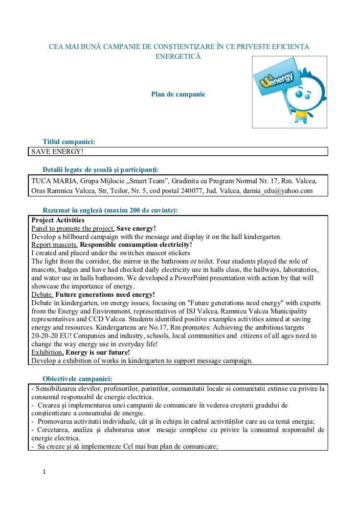 Campaign Plan Tuca Maria