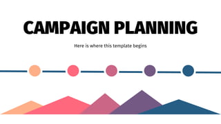 CAMPAIGN PLANNING
Here is where this template begins
 