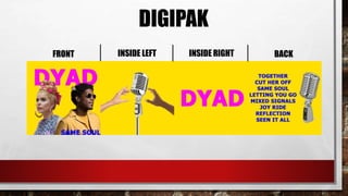 DIGIPAK
FRONT BACKINSIDE RIGHTINSIDE LEFT
 