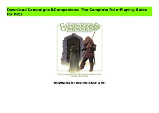 DOWNLOAD LINK ON PAGE 4 !!!!
Download Campaigns &Companions: The Complete Role-Playing Guide
for Pets
Download PDF Campaigns &Companions: The Complete Role-Playing Guide for Pets Online, Read PDF Campaigns &Companions: The Complete Role-Playing Guide for Pets, Full PDF Campaigns &Companions: The Complete Role-Playing Guide for Pets, All Ebook Campaigns &Companions: The Complete Role-Playing Guide for Pets, PDF and EPUB Campaigns &Companions: The Complete Role-Playing Guide for Pets, PDF ePub Mobi Campaigns &Companions: The Complete Role-Playing Guide for Pets, Downloading PDF Campaigns &Companions: The Complete Role-Playing Guide for Pets, Book PDF Campaigns &Companions: The Complete Role-Playing Guide for Pets, Read online Campaigns &Companions: The Complete Role-Playing Guide for Pets, Campaigns &Companions: The Complete Role-Playing Guide for Pets pdf, pdf Campaigns &Companions: The Complete Role-Playing Guide for Pets, epub Campaigns &Companions: The Complete Role-Playing Guide for Pets, the book Campaigns &Companions: The Complete Role-Playing Guide for Pets, ebook Campaigns &Companions: The Complete Role-Playing Guide for Pets, Campaigns &Companions: The Complete Role-Playing Guide for Pets E-Books, Online Campaigns &Companions: The Complete Role-Playing Guide for Pets Book, Campaigns &Companions: The Complete Role-Playing Guide for Pets Online Read Best Book Online Campaigns &Companions: The Complete Role-Playing Guide for Pets, Download Online Campaigns &Companions: The Complete Role-Playing Guide for Pets Book, Download Online Campaigns &Companions: The Complete Role-Playing Guide for Pets E-Books, Download Campaigns &Companions: The Complete Role-Playing Guide for Pets Online, Download Best Book Campaigns &Companions: The Complete Role-Playing Guide for Pets Online, Pdf Books Campaigns &Companions: The Complete Role-Playing Guide for Pets, Download Campaigns &Companions: The Complete Role-Playing Guide for Pets Books Online, Read Campaigns
&Companions: The Complete Role-Playing Guide for Pets Full Collection, Download Campaigns &Companions: The Complete Role-Playing Guide for Pets Book, Download Campaigns &Companions: The Complete Role-Playing Guide for Pets Ebook, Campaigns &Companions: The Complete Role-Playing Guide for Pets PDF Download online, Campaigns &Companions: The Complete Role-Playing Guide for Pets Ebooks, Campaigns &Companions: The Complete Role-Playing Guide for Pets pdf Read online, Campaigns &Companions: The Complete Role-Playing Guide for Pets Best Book, Campaigns &Companions: The Complete Role-Playing Guide for Pets Popular, Campaigns &Companions: The Complete Role-Playing Guide for Pets Download, Campaigns &Companions: The Complete Role-Playing Guide for Pets Full PDF, Campaigns &Companions: The Complete Role-Playing Guide for Pets PDF Online, Campaigns &Companions: The Complete Role-Playing Guide for Pets Books Online, Campaigns &Companions: The Complete Role-Playing Guide for Pets Ebook, Campaigns &Companions: The Complete Role-Playing Guide for Pets Book, Campaigns &Companions: The Complete Role-Playing Guide for Pets Full Popular PDF, PDF Campaigns &Companions: The Complete Role-Playing Guide for Pets Read Book PDF Campaigns &Companions: The Complete Role-Playing Guide for Pets, Read online PDF Campaigns &Companions: The Complete Role-Playing Guide for Pets, PDF Campaigns &Companions: The Complete Role-Playing Guide for Pets Popular, PDF Campaigns &Companions: The Complete Role-Playing Guide for Pets Ebook, Best Book Campaigns &Companions: The Complete Role-Playing Guide for Pets, PDF Campaigns &Companions: The Complete Role-Playing Guide for Pets Collection, PDF Campaigns &Companions: The Complete Role-Playing Guide for Pets Full Online, full book Campaigns &Companions: The Complete Role-Playing Guide for Pets, online pdf Campaigns &Companions: The Complete Role-Playing Guide
for Pets, PDF Campaigns &Companions: The Complete Role-Playing Guide for Pets Online, Campaigns &Companions: The Complete Role-Playing Guide for Pets Online, Download Best Book Online Campaigns &Companions: The Complete Role-Playing Guide for Pets, Read Campaigns &Companions: The Complete Role-Playing Guide for Pets PDF files
 
