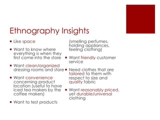 Ethnography Insights 
