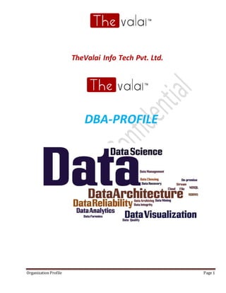 Organization Profile Page 1
TheValai Info Tech Pvt. Ltd.
DBA-PROFILE
 