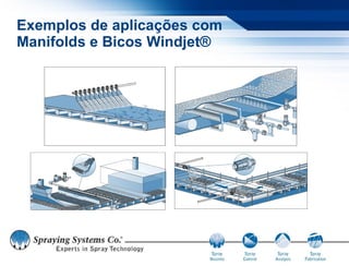 Exemplos de aplicações com
Manifolds e Bicos Windjet®
 