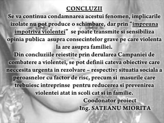 Campania combatere violemta power point 2012