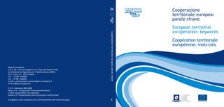 CampaniaMed (Regione Campania) _ Pubblicazione 'Cooperazione Territoriale Europea: parole chiave' (anno 2009)
