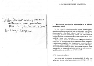 "Servicio social y modelo sistémico" Campanini-Luppi