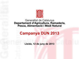Campanya DUN 2013
Lleida, 12 de juny de 2013
 