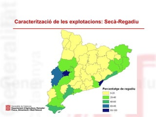 Caracterització de les explotacions: Secà-Regadiu
 