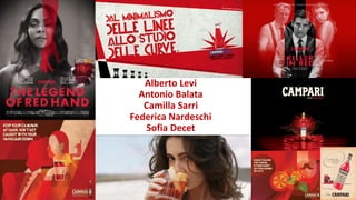 Alberto	Levi	
Antonio	Balata
Camilla	Sarri
Federica	Nardeschi
Sofia	Decet
 