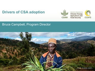 Bruce Campbell, Program Director
Drivers of CSA adoption
Photo: G. Smith (CIAT)
 