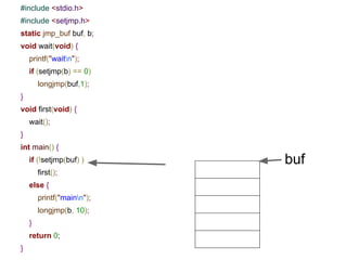 Barrier.wait
● Threads in the same thread group will be
waited at the point where “wait” is called.
● Program can
a. perform real barrier action
b. jump out of current execution context
13
 