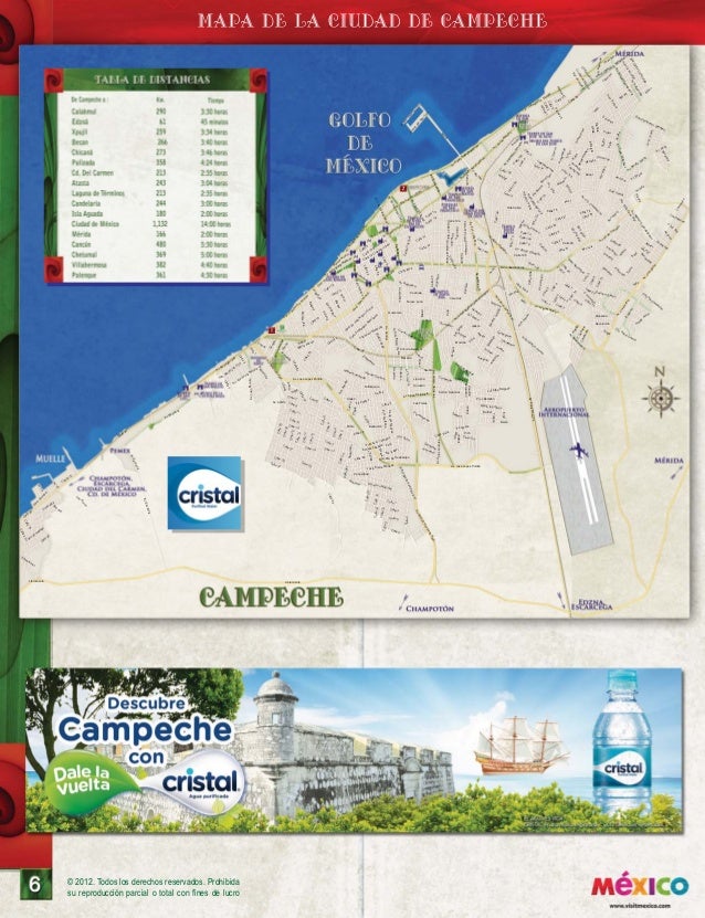 Campeche mapa turistico Campeche mapa turistico