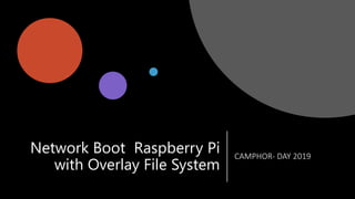 Network Boot Raspberry Pi
with Overlay File System
CAMPHOR- DAY 2019
 
