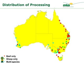 Distribution of Processing   Beef only Sheep only Multi-species 