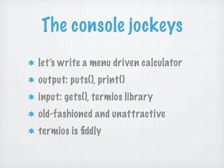 Camping: Going off the Rails with Ruby