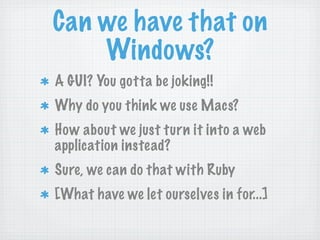 Camping: Going off the Rails with Ruby