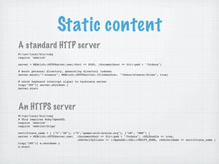 Camping: Going off the Rails with Ruby