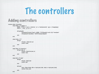 Camping: Going off the Rails with Ruby