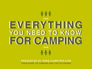 Camping Basics: Everything You Need (and Need to Know)