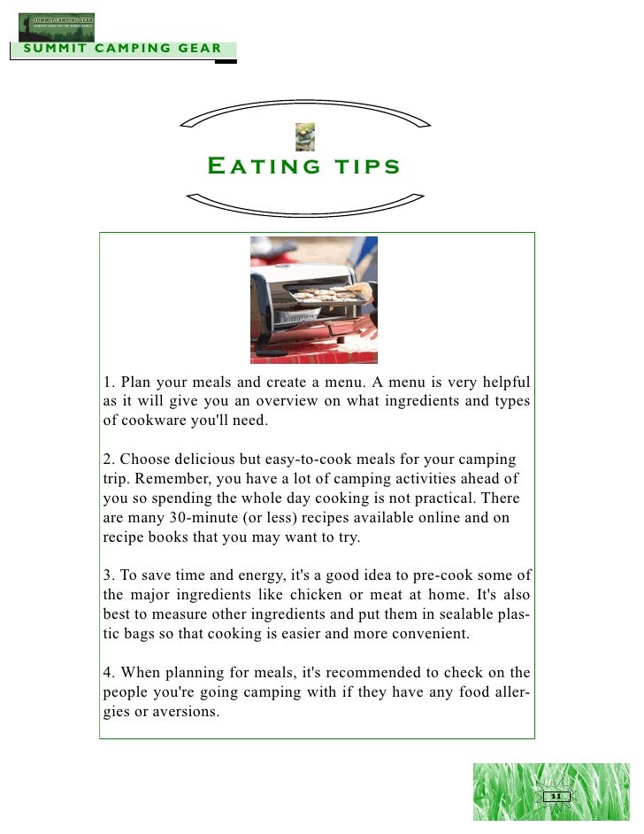 how to plan a camping trip