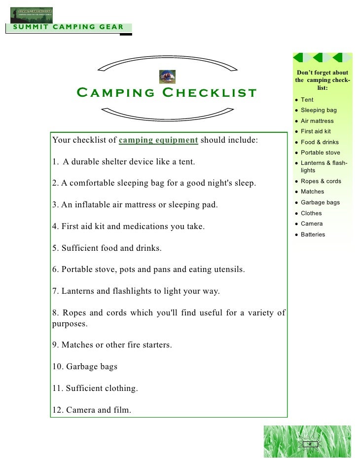 Camping Gear How to Choose It and Tips to Enjoy Any Camping Trip
