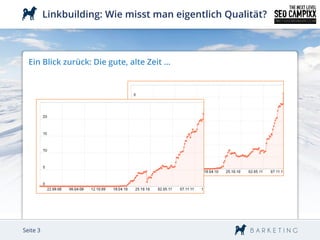 Linkbuilding: Wie misst man eigentlich Qualität?



  Ein Blick zurück: Die gute, alte Zeit …




Seite 3
 