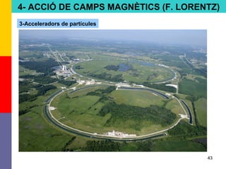 43
4- ACCIÓ DE CAMPS MAGNÈTICS (F. LORENTZ)
3-Acceleradors de partícules
 