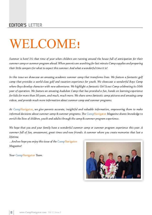 magazine camp magazine campnavigator magazine summer camp magaz summer camp welcome letter