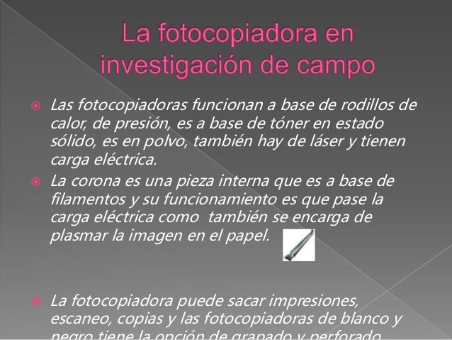 Campo eléctrico en las fotocopiadoras