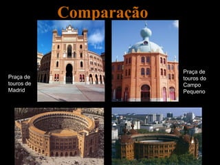 Comparação  Praça de touros de Madrid Praça de touros do Campo Pequeno 