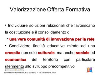 Campora Formazione Formatori Ifts 