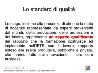 Campora Formazione Formatori Ifts 