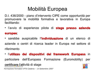 Campora Formazione Formatori Ifts 