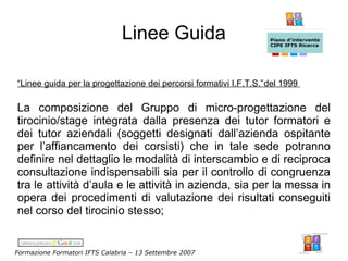 Campora Formazione Formatori Ifts 