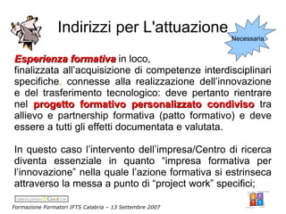 Campora Formazione Formatori Ifts 