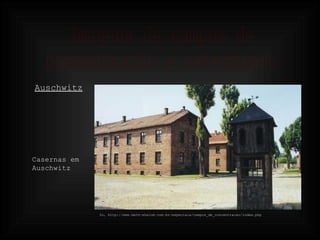 Imagens de campos de  concentração e exterminio Auschwitz In, http://www.beth-shalom.com.br/especiais/campos_de_concentracao/index.php Casernas em Auschwitz 