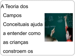 A Teoria dos

Campos
Conceituais ajuda
a entender como
as crianças

constroem os

 