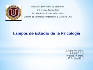 Republica Bolivariana de Venezuela
Universidad Fermín Toro
Escuela de Relaciones Industriales
Sistema de Aprendizaje Interactivo a Distancia SAIA
 