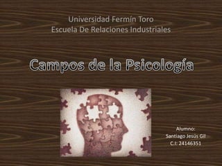 Universidad Fermín Toro
Escuela De Relaciones Industriales

Alumno:
Santiago Jesús Gil
C.I: 24146351

 