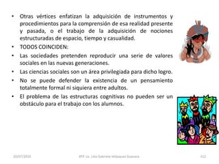 El reconocimiento del uso de los números en la vida cotidiana.14/05/2010ATP. Lic. Lilia Gabriela Velàzquez Guevara.64 NÚMERO:LOS PRINCIPIOS DEL CONTEO.  1 Correspondencia uno a uno: Contar los objetos de una colección sólo una vez y establecer correspondencia entre el objeto y el número.  2 Orden estable: Repetir el nombre de los números en el mismo orden cada vez. (12345).  3 Cardinalidad: El número nombrado indica cuantos objetos son en una colección.  4 Abstracción: El número es independiente de las cualidades (clasificación y seriación).  5 Irrelevancia del orden: El orden en que se cuente cada objeto no influye en cuantos sean en total.