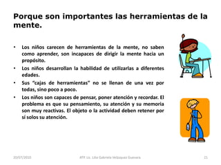 14/05/2010ATP. Lic. Lilia Gabriela Velàzquez Guevara.13El papel del lenguaje en el desarrollo.El lenguaje es un verdadero mecanismo para pensar, una herramienta mental, el lenguaje hace el pensamiento más abstracto.Permite manipular, imaginar, crear nuevas ideasFacilita las experiencias compartidas, necesarias para construir los procesos cognitivos.