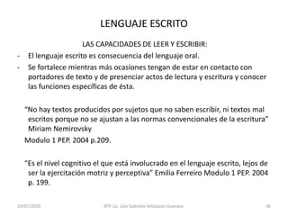 14/05/2010ATP. Lic. Lilia Gabriela Velàzquez Guevara.26Aprender a comprender las emocionesLas emociones son sentimientos diferenciados de ira, vergüenza, incomodidad y pérdida, etc.La respuesta se encuentra en las experiencias sociales.Los padres y los cuidadores responden a las expresiones emocionales de un niño, lo que hacen es administrar sus sentimientos, clasificar y analizar la experiencia emocional.La conducta de los padres también pueden servir como catalizadores para la respuesta empática temprana.La comprensión de las emociones crece junto con el desarrollo de otras formas de conocimiento  y aprendizaje.