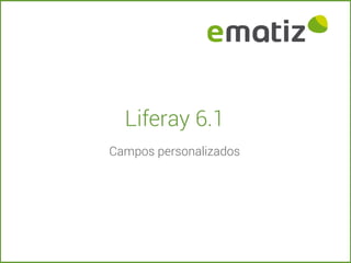 Liferay 6.1
Campos personalizados
 