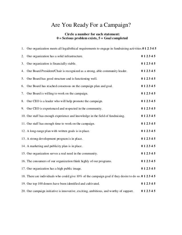 work readiness checklist