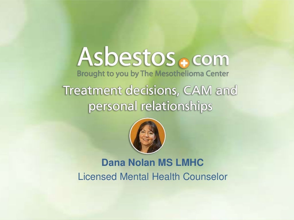 The Mesothelioma Center's August Support Group Session Complementary