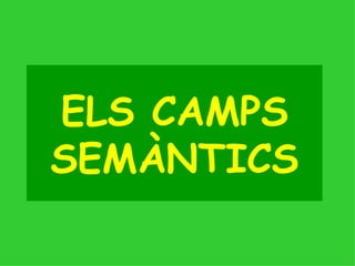 ELS CAMPS SEMÀNTICS 