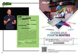 1312
Sorties
Kyan vous fait passer
une bonne soirée
Qui, aujourd’hui, ne connait pas Kyan Khojandi ?
L’éternel « mec de Bref », qui mérite pourtant
tellement mieux maintenant qu’il a démontré
l’étendue de son talent sur scène… Après avoir
publié son spectacle « Pulsions » en intégralité
sur sa chaîne YouTube – d’ailleurs si vous ne l’avez
pas vu, on vous le recommande chaudement,
l’humoriste rémois remonte sur les planches
avec un nouveau one man show promettant de
surpasser largement le précédent.
Dans « Une bonne soirée », Kyan s’associe
de nouveau avec Bruno Muschio, son acolyte
de toujours. Au programme, un spectacle qui
renouvelle le genre du stand up, empruntant des
codes au monde du cinéma, plein de surprises
et d’énergie. « Récemment j’ai vécu une des
meilleures soirées de ma vie, il faut que je vous
raconte ! À très vite ! (Par contre, j'ai tendance à
digresser, donc prévoyez minimum une heure.) »
Le ton est donné !
« Une bonne soirée », à l’Européen (Paris, XVIIe
)
jusqu’au 29 juin, les jeudis, vendredis et samedis
à 21 h 30. Tarif : 35 €. En tournée à partir de janvier
2020.
 