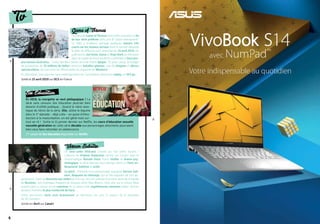 76
Tv
Sex Education :
En 2019, la courgette se veut pédagogique ! La
série sans censure Sex Education pourrait bien
devenir d’utilité publique… Quand la mère sexo-
logue du héros de la série, Otis, utilise le légume
dans le 1er
épisode - déjà culte - en guise d’intro-
duction à la masturbation, on est gêné mais sur-
tout on rit ! Sortie le 11 janvier dernier sur Netflix, les cours d’éducation sexuelle
nouvelle génération de cette série décalée aux personnages attachants pourraient
bien vous faire retomber en adolescence.
1ère
saison de Sex Education disponible sur Netflix
Vernon Subutex
Un best-seller littéraire s’invite sur nos petits écrans !
L’œuvre de Virginie Despentes sortira sur Canal+ avec le
charismatique Romain Duris. Entre thriller et drame psy-
chologique, la série devrait nous plonger dans un Paris un-
derground, bohème et acide.
Le pitch : l’histoire d’un personnage marginal Vernon Sub-
utex, disquaire au chômage, qui se fait expulser de son ap-
partement. Dans sa descente aux enfers et à la rue, Vernon sollicite d’anciens amis de la bande
de Revolver, son mythique magasin de disques, dont Alex Bleach, rock-star sur le retour. Mais
quand celui-ci meurt d’une overdose et lui laisse trois mystérieuses cassettes vidéo, Vernon
devient l’homme le plus recherché de Paris…
Cette prochaine série rock évènement se déclinera en une 1e
saison de 9 épisodes
de 30 minutes.
Sortie en Avril sur Canal+
Game of Thrones
Les fans de Game of Thrones vont enfin connaître la fin
de leur série préférée dans une 8e
saison évènement !
La HBO a d’ailleurs partagé quelques teasers très
courts sur les réseaux sociaux dont le dernier dévoilait
la date de diffusion tant attendue du 15 avril 2019. On
y découvre Jon Snow, Sansa et Arya Stark se retrouver
dans la crypte de leurs ancêtres confrontés à leurspro-
pres bustes funéraires… Cette dernière saison promet d’être épique ! Et pour cause, le budget
de production de 15 millions de dollars annonce batailles géantes, vols de dragons et décors
spectaculaires, de quoi ravir les afficionados du royaume de Westeros !
En attendant, vous pourrez vous replonger dans les 7 premières saisons en replay sur OCS go…
Sortie le 15 avril 2019 sur OCS en France
DR
DR
DR
 