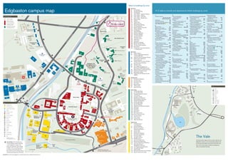 University Of Birmingham Map Campus Visitors-Map