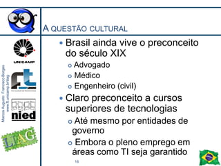Ao invés de crescer, diminuiC.Computação na UNICAMP1987: 2789 inscritos, 	39,8 candidatos/vaga2011: 960, 		19,2Engenharia de computação na UNICAMP1990: 3594, 		39,9 2011: 1705, 		18,9Tecnologia de Análise e Des. de Sistemas na UNICAMP2011: 4,4 candidatos/vaga!Um dos menores indices de toda o vestibularPara um dos melhores cursos do Brasilwww.convest.unicamp.br